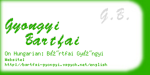 gyongyi bartfai business card